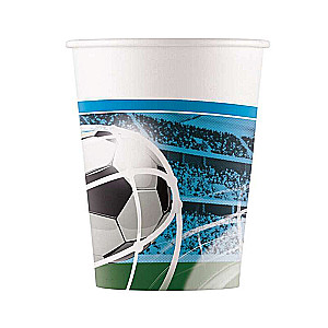 Paper cups 200ml, 8pcs. Soccer Fans