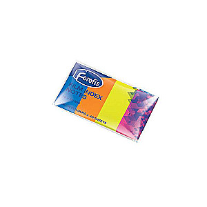 FOROFIS 4 neoninės spalvos plastikiniai indeksai x 40lapų 20x50mm