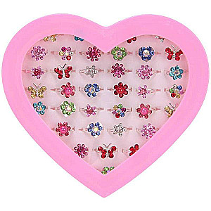 Children's ring with rose, mix