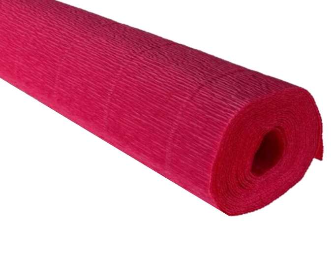 Crumpled paper 50cmx2.5m raspberry-red