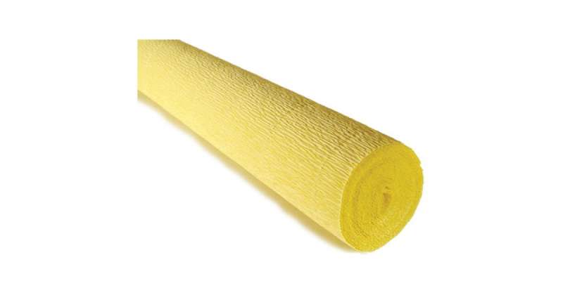 Crepe paper 50cm x 2.5m light yellow