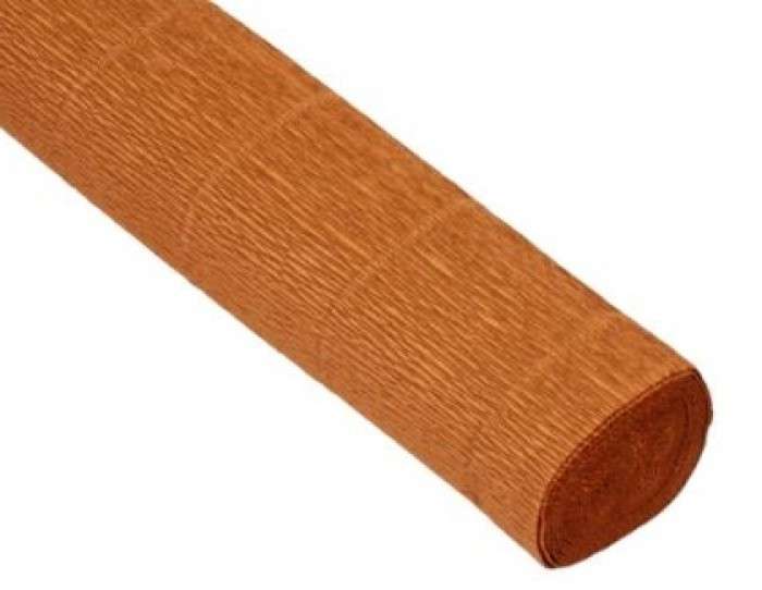 Crepe paper 50cm x 2.5m light brown