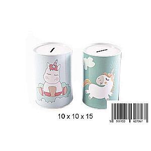Piggy Bank - Unicorn Tin Can