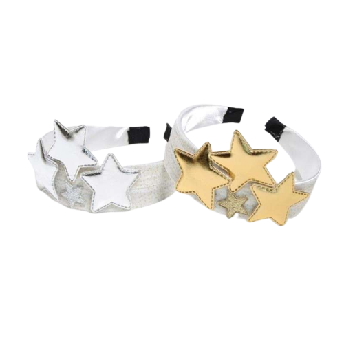 Headband with stars, gold/silver