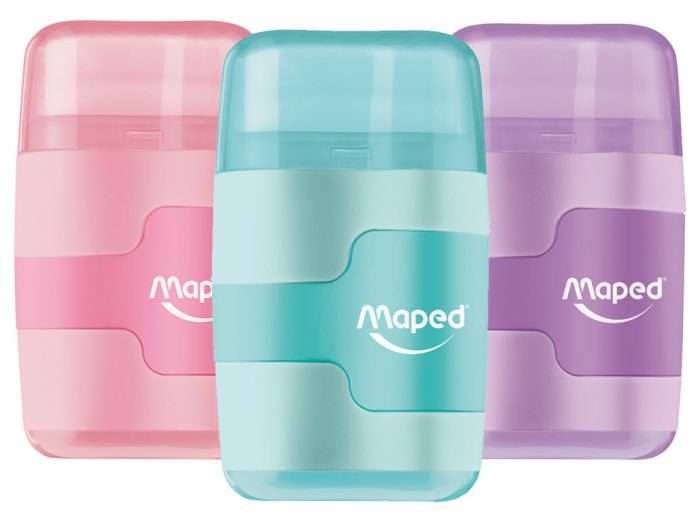 Temperówka i gumka do ołówków MAPED Connect Pastel