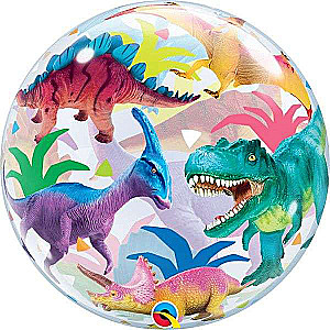 Folienballon 22 Bubble Dinosaurier