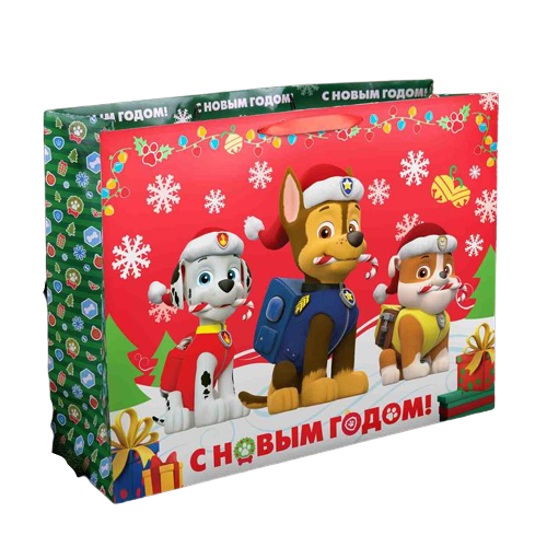 Dāvanu soma PAW PATROL Priecīgu Jauno gadu!, 61x46x20 cm