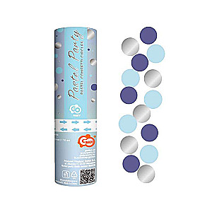 New Year Popper Cannon 15cm. blue-blue-silver