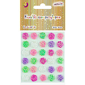 Acrylic Crystal Stickers 10mm Flowers, Mix