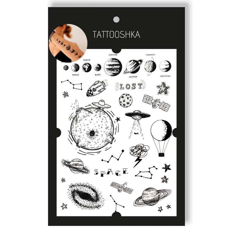 Tattoo - Temporary Sticker Cosmic Boom 15.5x21cm