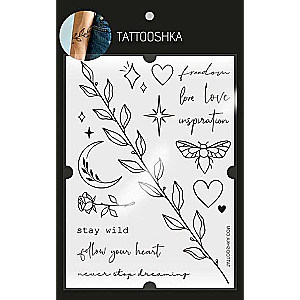 Tattoo - Temporary Sticker Freedom - Love 15.5x21cm