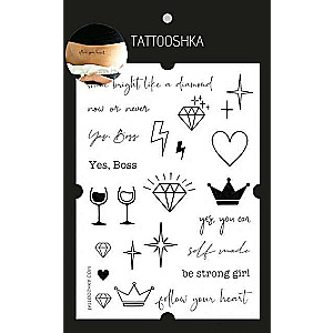 Tattoo - Temporary Sticker Girl Power 15.5x21cm