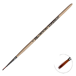 Synthetic Brush Round No. 1 d-1 mm; L-10 mm wooden handle Calligrata