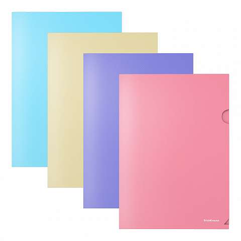 Eckordner aus Kunststoff ErichKrause® Diagonal Pastel, A4, undurchsichtig, Assortiment
