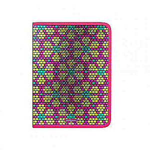Reißverschlussmappe für Notizhefte aus Kunststoff ErichKrause® Pink&Yellow Beads, A4