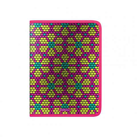Reißverschlussmappe für Notizhefte aus Kunststoff ErichKrause® Pink&Yellow Beads, A4