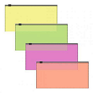 Zip-Beutel aus Kunststoff ErichKrause® Fizzy Neon, Travel, halbtransparent, Assortiment