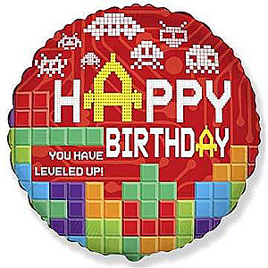 Fooliumõhupall Happy Birthday Bricks, pakitud, FX, 18