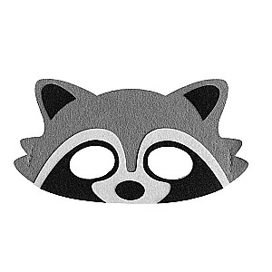 Filca maska - Raccoon, izmērs 18 x 9,5 cm