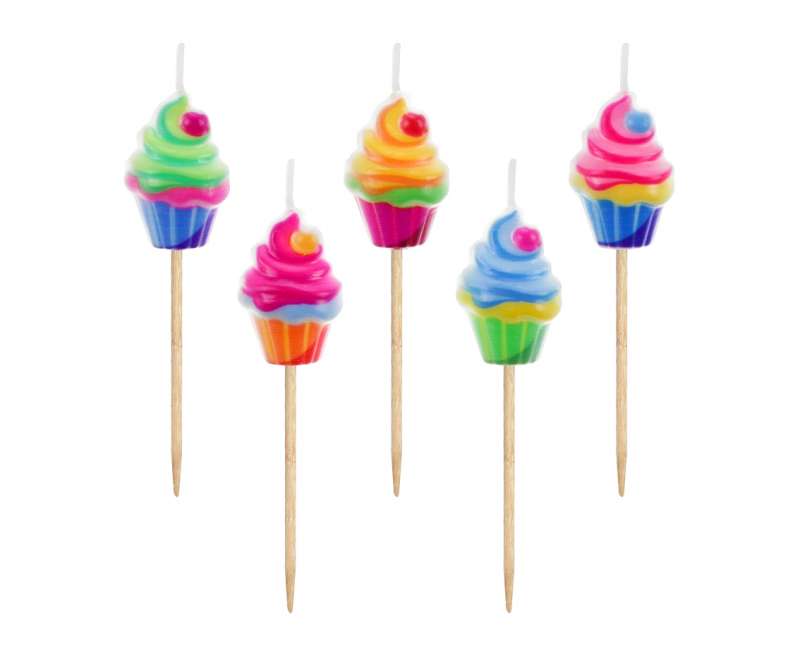 Cupcakes Candle Set, 5 pcs