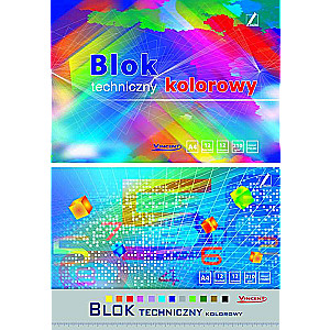 Colored cardboard A4 12 sheets 210g/m2 double-sided