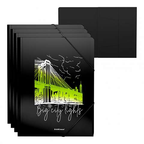 Kummipaelaga plastmap ErichKrause® Night Lights, A4