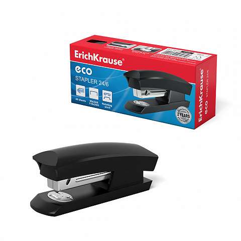 Klammer nr 24/6 ErichKrause® Eco kuni 30 lehte, must