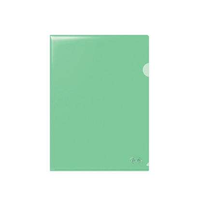 Eckordner A4 FOROFIS L-Typ 0,115mm, transparent grün