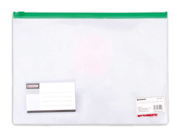 B5 ZIP PP-F55 PENMATE Transparent Folder