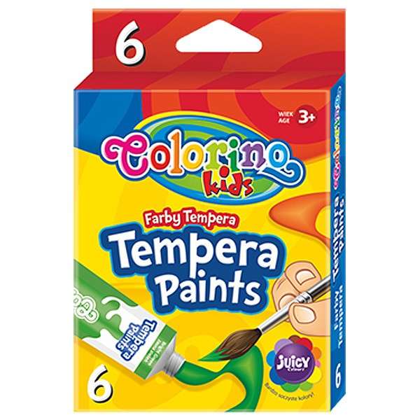 Krāsu komplekts Colorino, 12ml tūbiņas, 6 krāsas