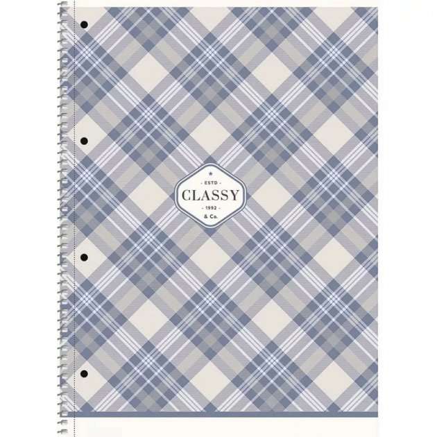 Tīmekļa A4 uz spirāles, 80 lapas līnijā CLASSY, assorti