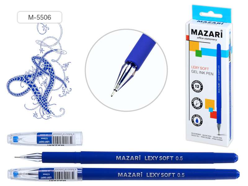 Długopis żelowy LEXY SOFT, NIEBIESKI