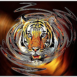 Diamond Mosaic - Mighty Tiger, 30x30cm