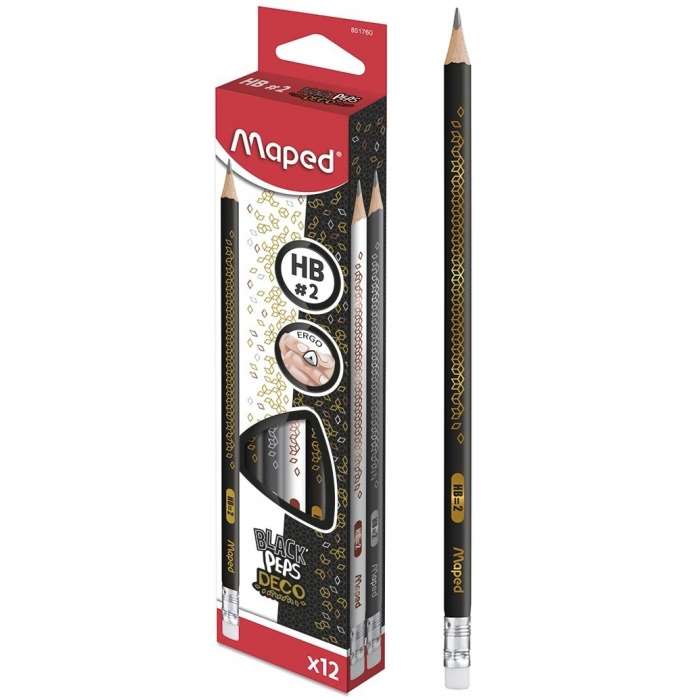 Bleistift mit Radiergummi MAPED Deco HB
