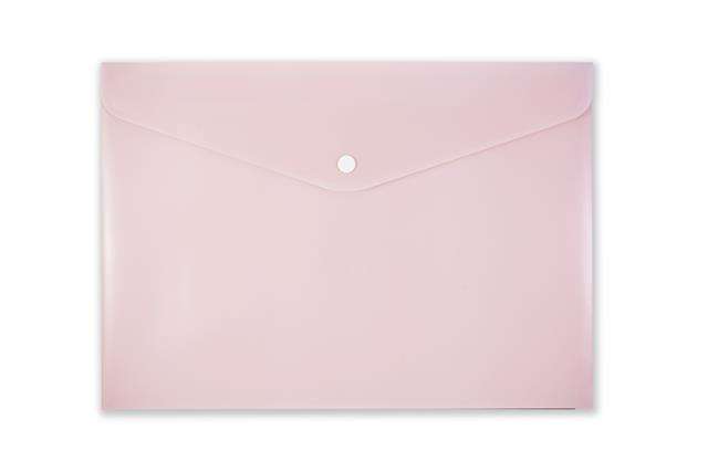 A4 folder with a button PENMATE light pink