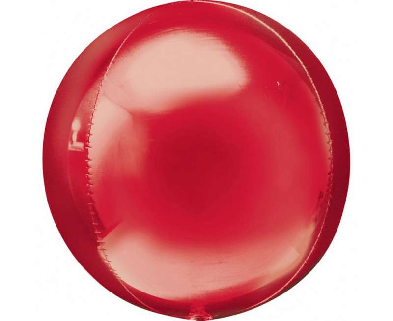 Folienballon 15/38cm rund Rotball