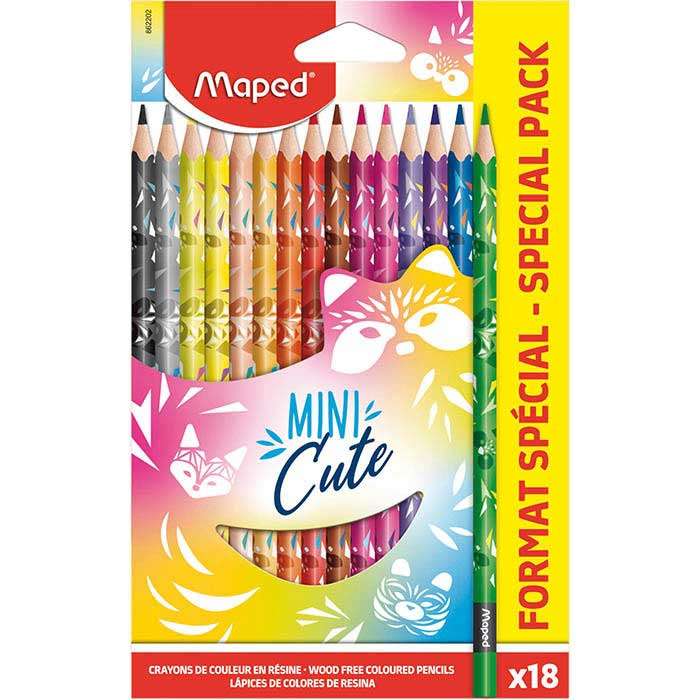 Colored Pencils MAPED Mini Cute 18 Colors
