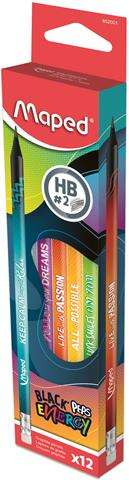 Bleistift mit Radiergummi HB MAPED Energy 1 Stück