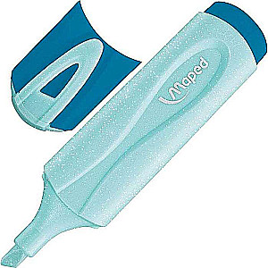 Teksta izcēlājs MAPED Pastel Glitter, zils