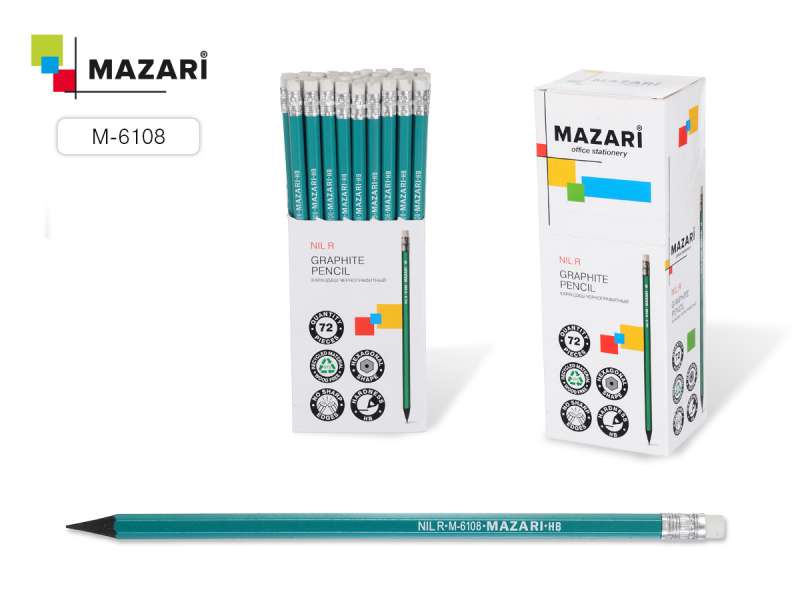 Bleistift aus schwarzem Graphit, NIL R, HB
