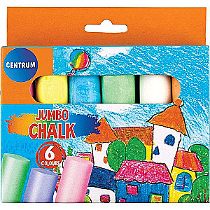 Chalks for asphalt 6 colors 105 mm CENTRUM JUMBO colored