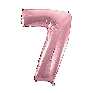 Folienballon 45/92cm Nr. 7, hellrosa