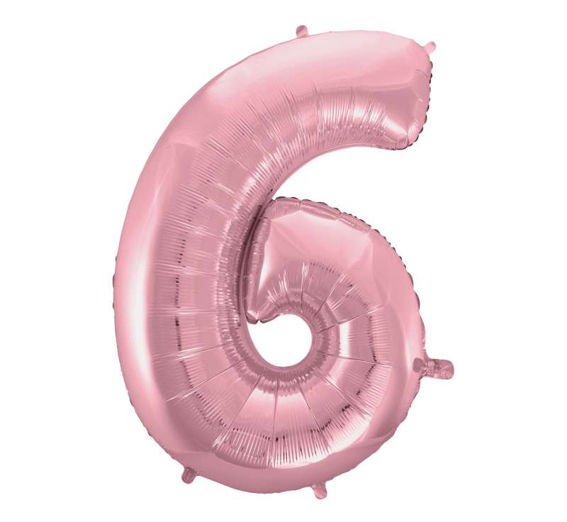 Folienballoon 45/92cm Nr. 6, hellrosa
