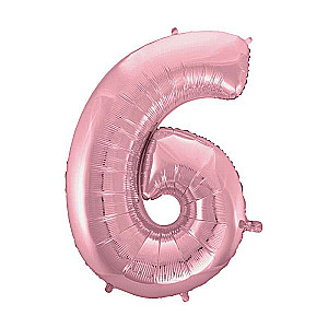 Folienballoon 45/92cm Nr. 6, hellrosa