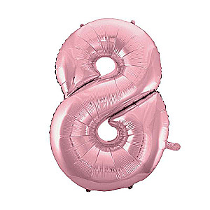 Folienballon 45/92cm Nr. 8, hellrosa