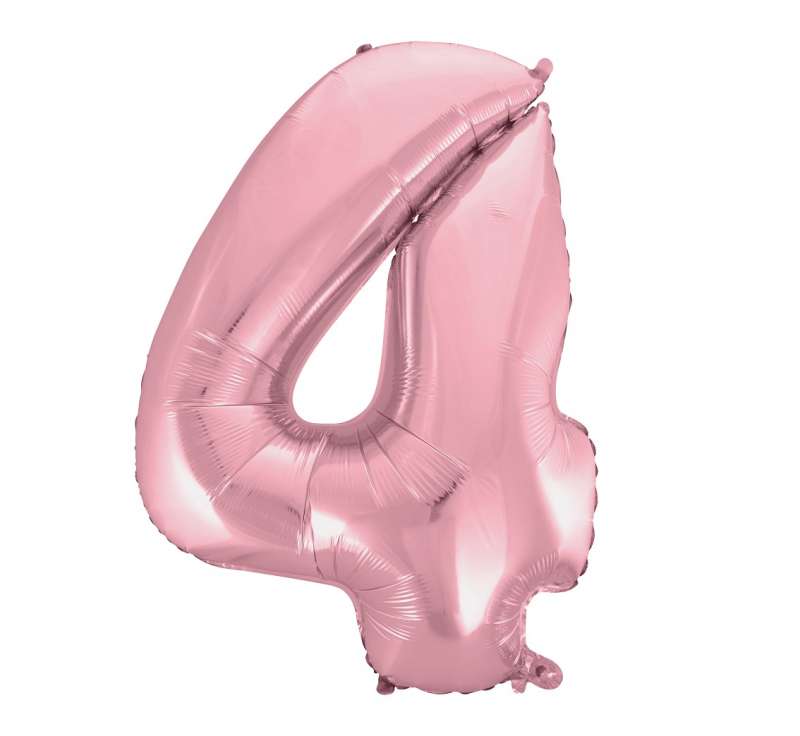 Folienballon 45/92cm Nr. 4, hellrosa