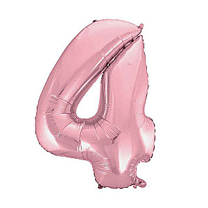 Folienballon 45/92cm Nr. 4, hellrosa