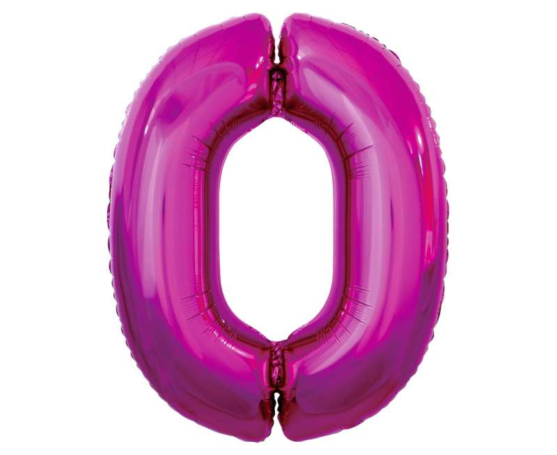 Folienballon 45/92cm 0 rosa