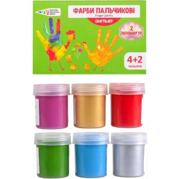 Finger Paints 4 + 2 colors, 240 ml