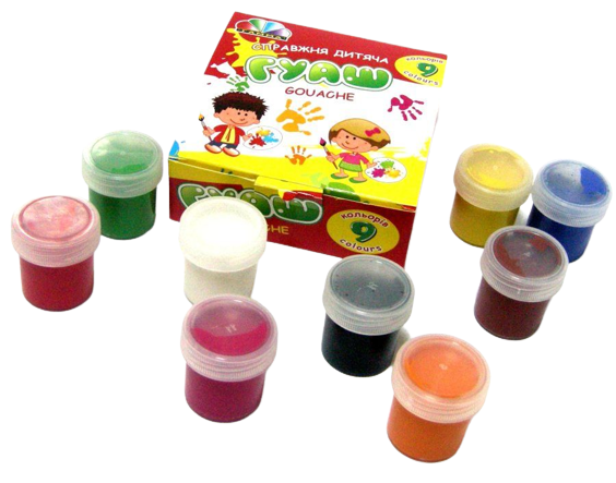 Gouache 9 colors/20 ml